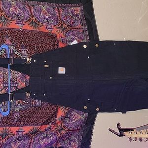 Black Carhartt Double Knee Overalls